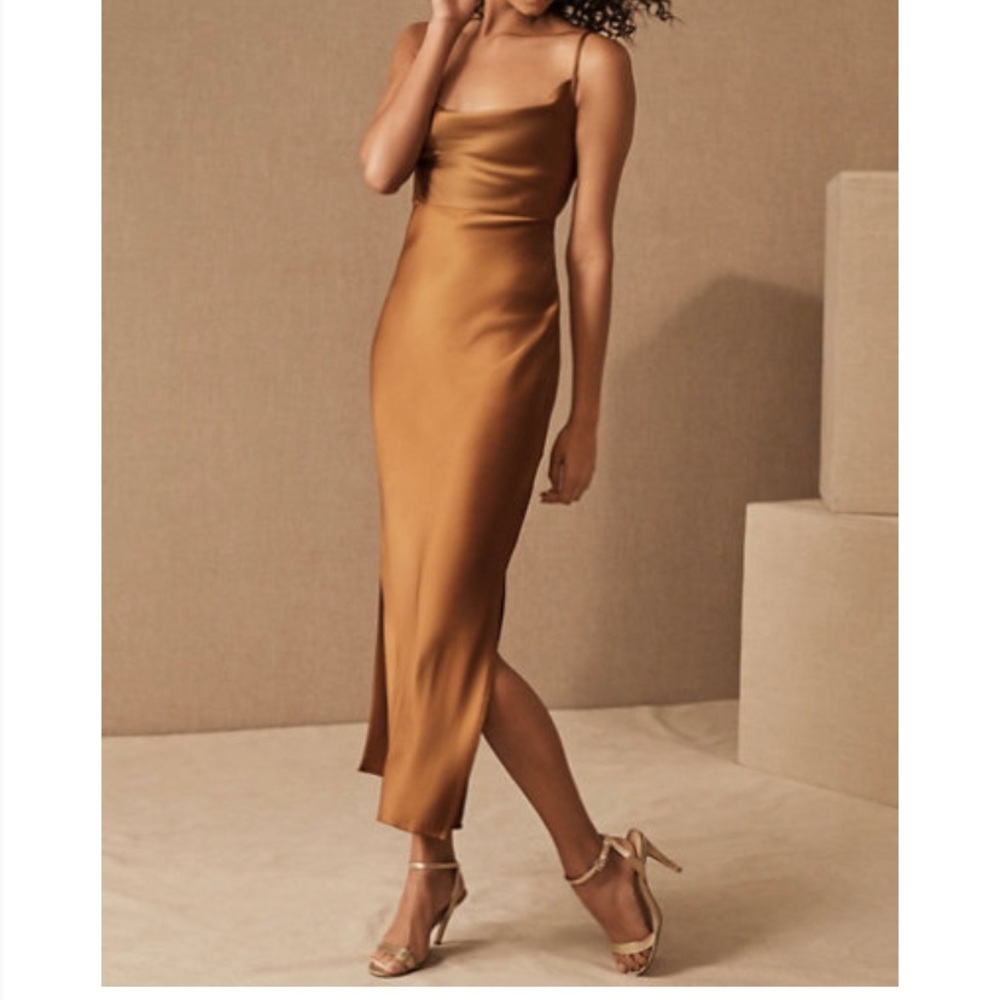 BHLDN Cami Satin Dress